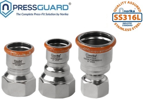 Stainless Steel 316L Press Fit FI Adaptor